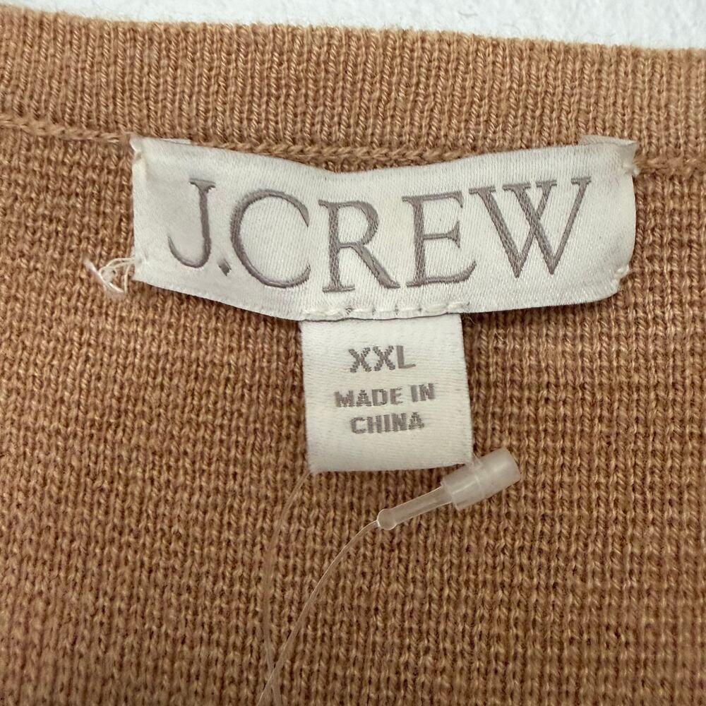J.Crew New Women's Tan Wool Blend Knit Open Front Cardigan Size XXL - Picture 8 of 15